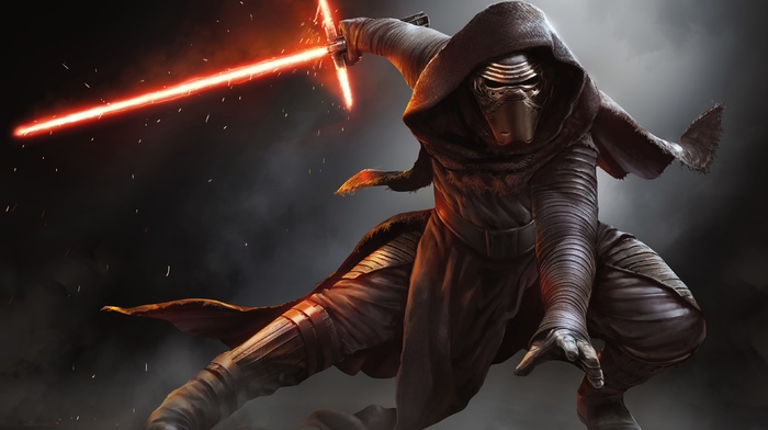 digital art, lightsaber, artwork, Kylo Ren, Star Wars The Force Awakens, Star Wars