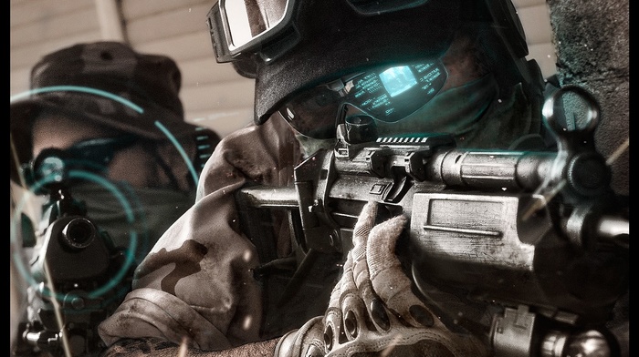 portrait display, special forces, assault rifle, military, video games, Ghost Recon, Tom Clancys Ghost Recon, tactical, Tom Clancys Ghost Recon Future Soldier