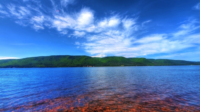 water, clouds, nature