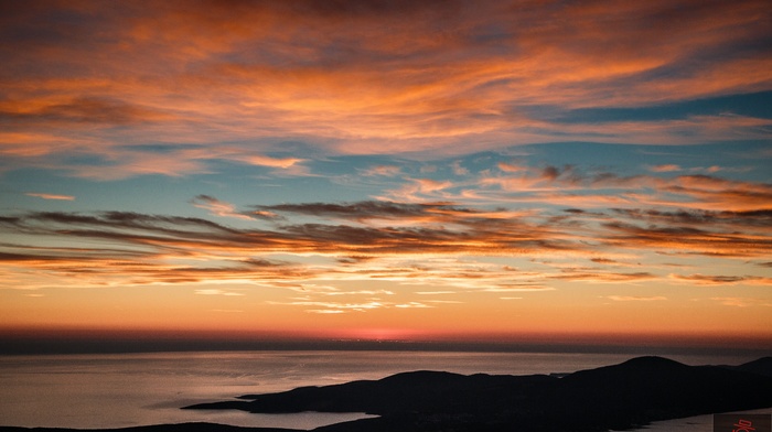 nature, sunset, long exposure, landscape, sea