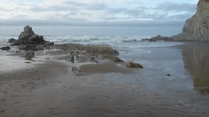 sea, Bilbao, rock, beach