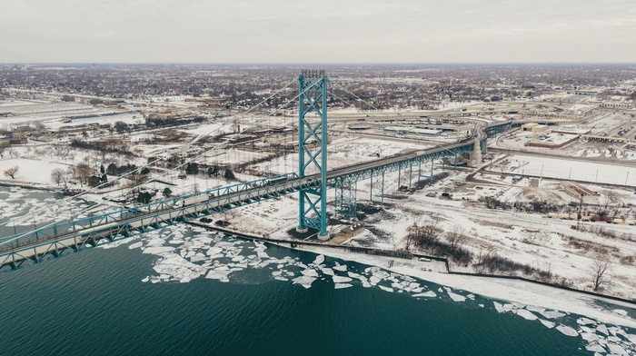 bridge, winter