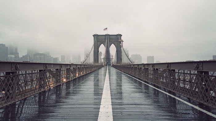 bridge, Brooklyn Bridge, architecture, New York City