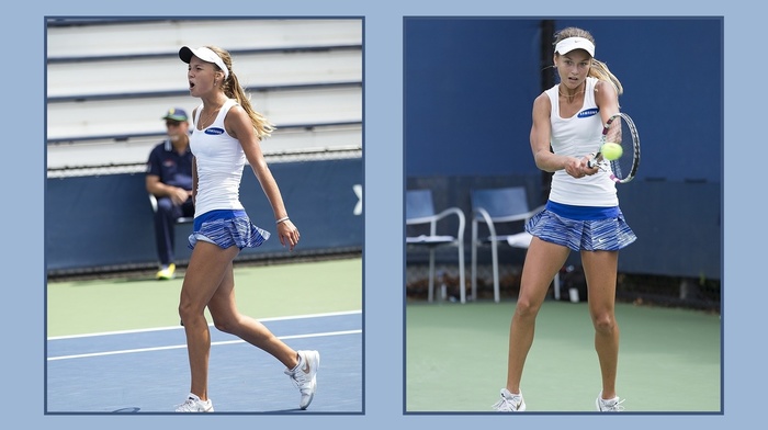 tennis, collage, girl, Anna Kalinskaya