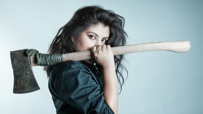 model, girl, Axe, face