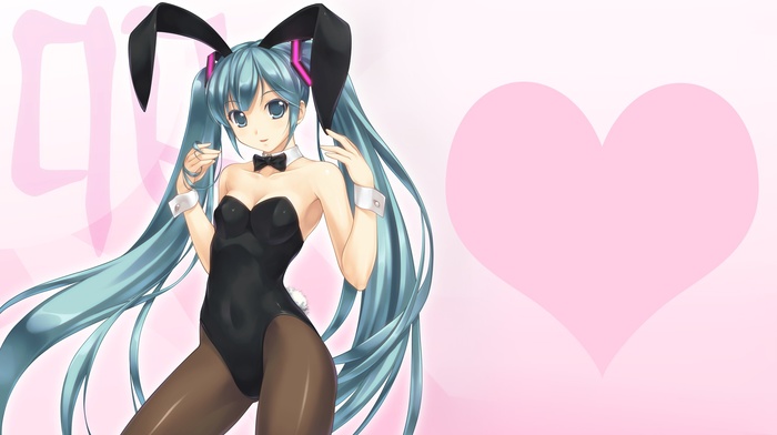 Hatsune Miku, Vocaloid, anime, anime girls, bunny suit