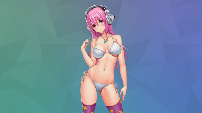 anime girls, Super Sonico, anime, bikini
