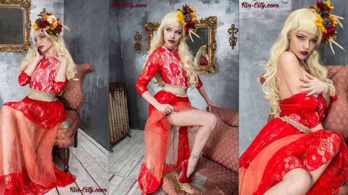 model, blonde, Katrina Wilkinson, collage, girl