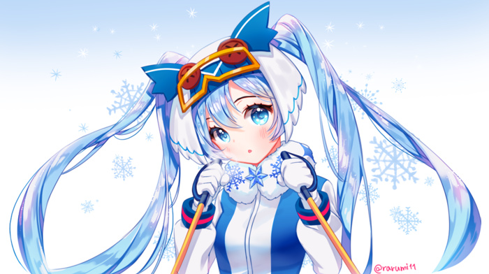 Vocaloid, Hatsune Miku, anime, Yuki Miku, Snow Miku 2016