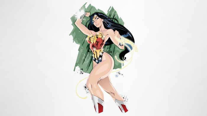 superhero, DC Comics, illustration, Wonder Woman, costumes, simple background