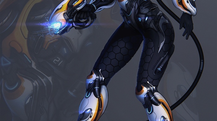 power suit, space suit, science fiction, legs, weapon, simple background