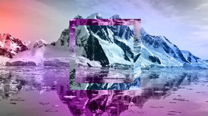 mountains, ice
