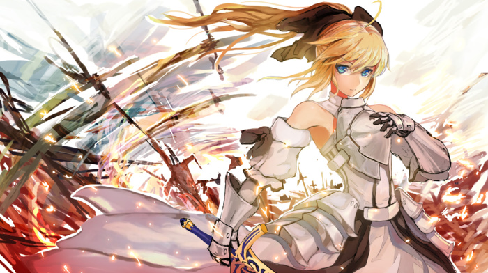 anime girls, Saber Lily, anime, fate series