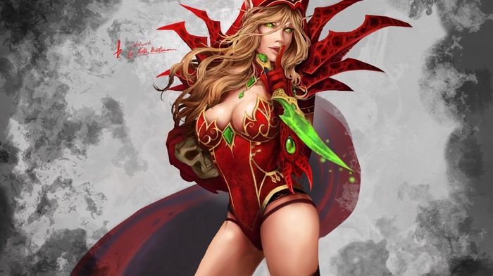 video game characters, girl, World of Warcraft, fantasy art, artwork, Valeera Sanguinar