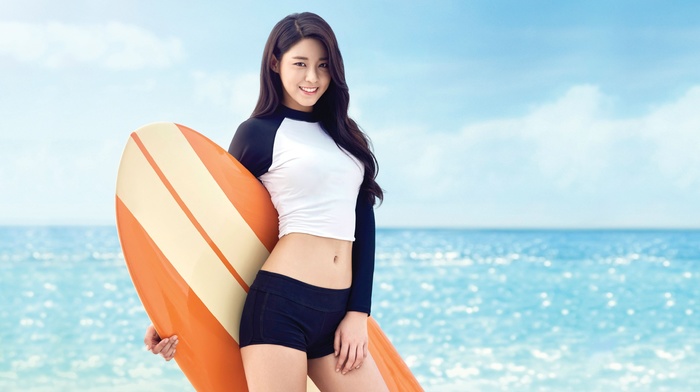 Seolhyun, AOA, Crop Top, K, pop, surfboards