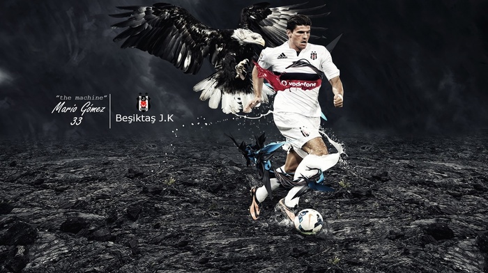 footballers, Mario Gomez, eagle, Besiktas J.K.