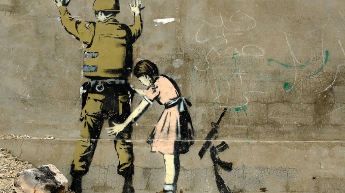 children, graffiti, Banksy