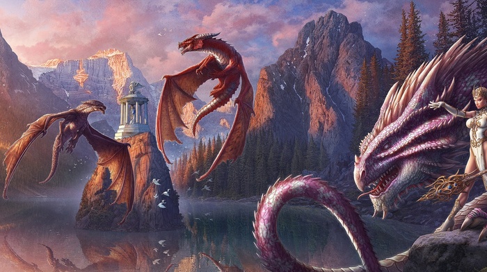 dragon, fantasy art, artwork