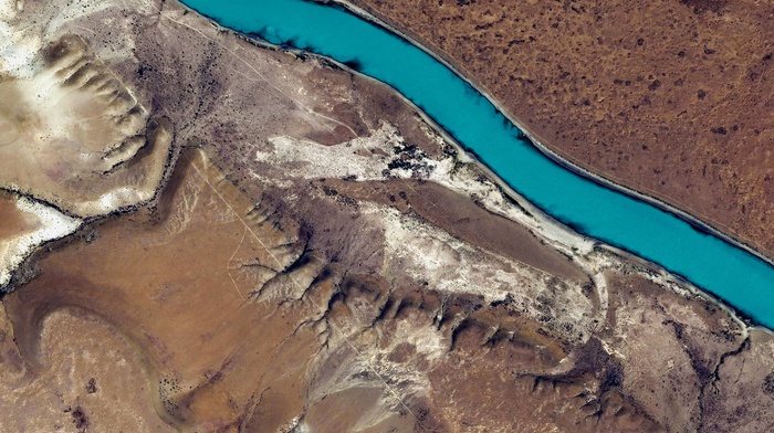 river, aerial view, nature