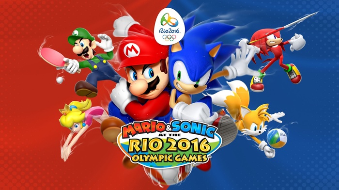 Sonic, video games, Super Mario, Luigi, Princess Peach, Sonic the Hedgehog, mario  sonic at the rio  2016 olympic ga, Peach, artwork, Knuckles, Tails character