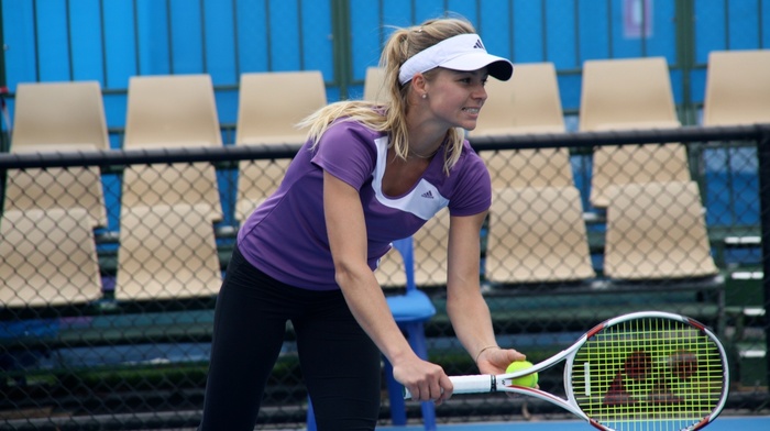 long hair, Maria Kirilenko, blonde, girl, tennis