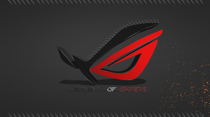 black, 3D, asus, photoshop, republic of gamers, photo manipulation, spike, logo, red