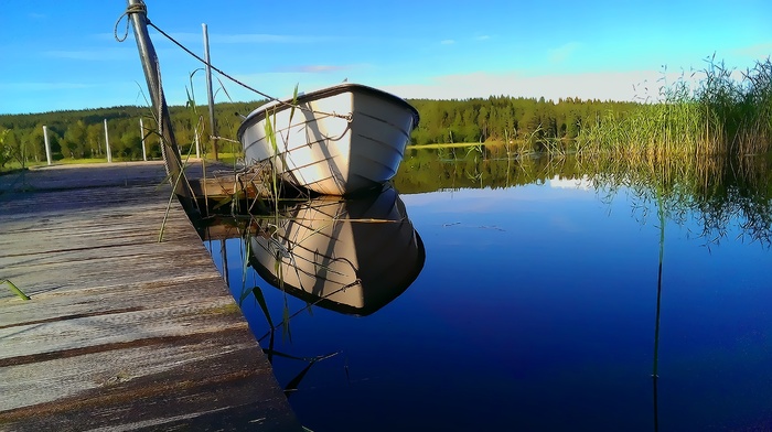 boat, summer, Sweeden