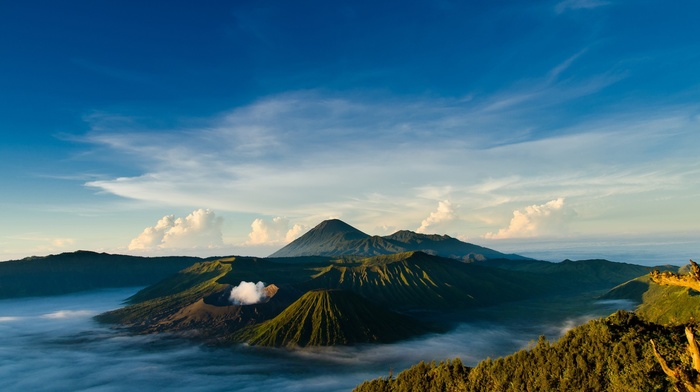 nature, photography, water, volcano, landscape, sea, Indonesia