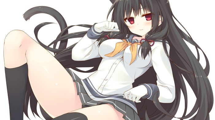 nekomimi, Kantai Collection, Isokaze KanColle, anime, anime girls