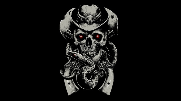 skull, artwork, western