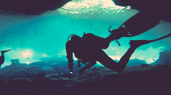 underwater, sea, divers
