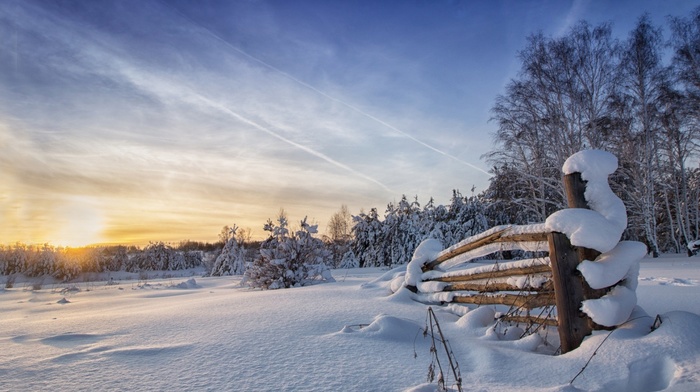 nature, landscape, snow, winter