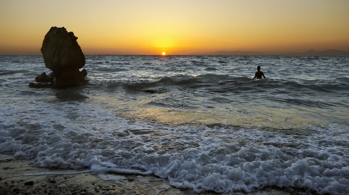 sea, Sun, water, beach, nature