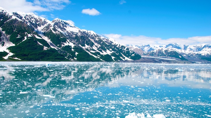 Alaska, mountains, landscape, nature, ice