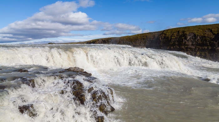 nature, Iceland, waterfall