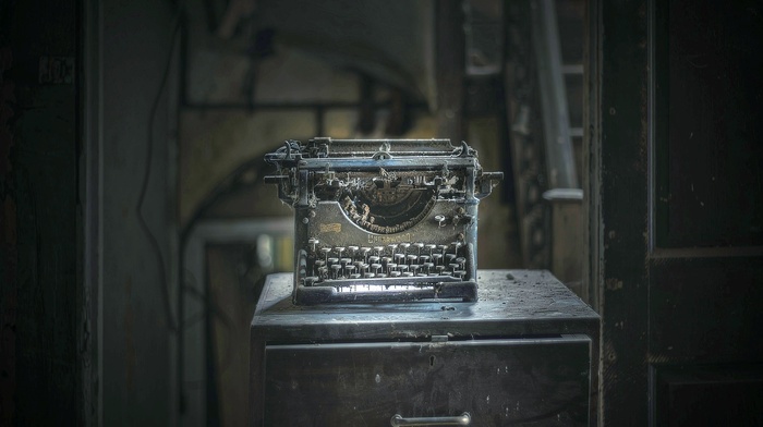 typewriters, old, dust