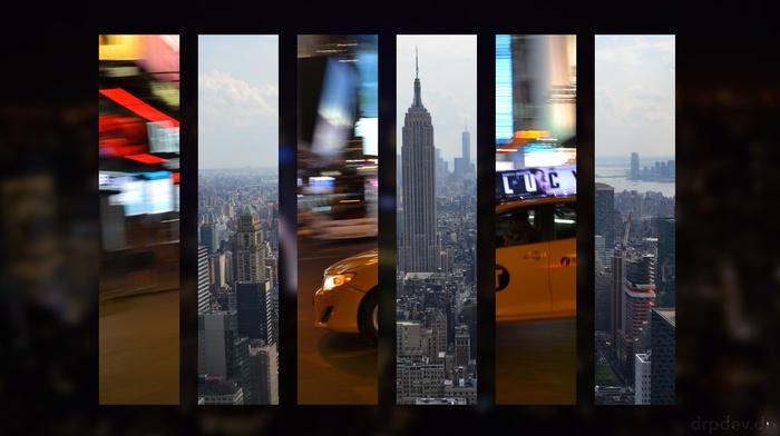 New York City, skyline, taxi