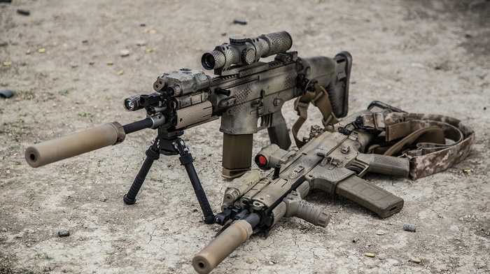 Adaptive Combat Rifle, assault rifle, military, sniper rifle, weapon, FN SCAR