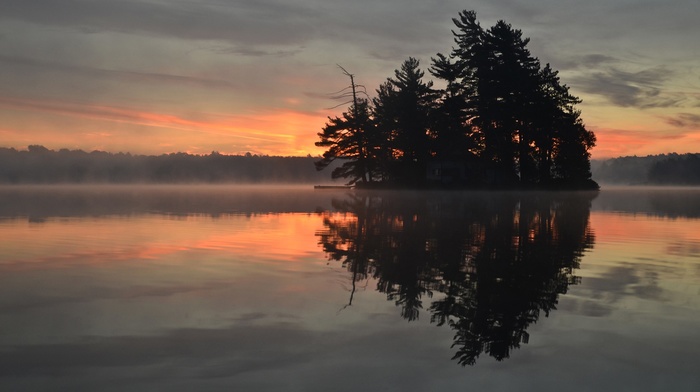 landscape, lake