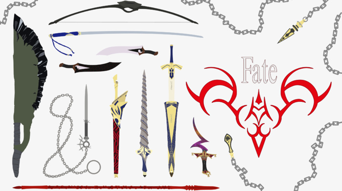 anime, illustration, weapon, fantasy weapon, fate series, anime vectors, vector, FateStay Night