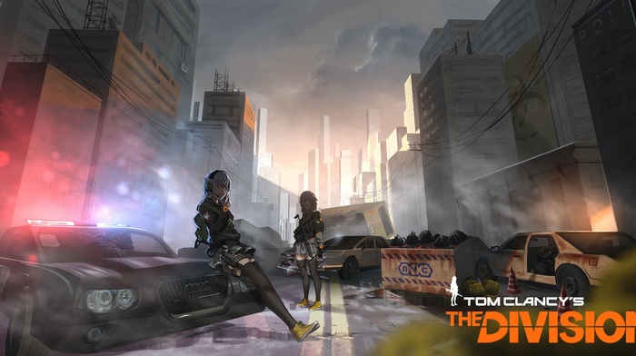 original characters, weapon, Tom Clancys The Division, Zettai Ryouiki, anime, anime girls