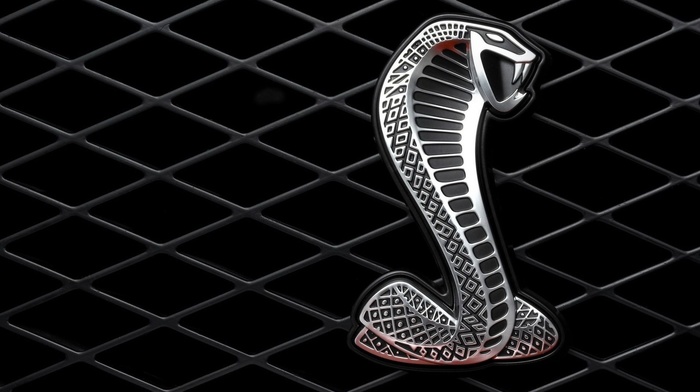 diamonds, lines, black background, car, cobra, logo, Ford Mustang Shelby, snake