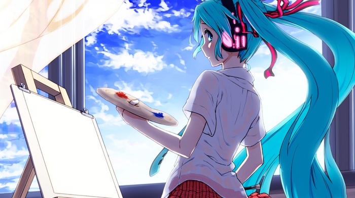 Hatsune Miku, Vocaloid, anime, anime girls