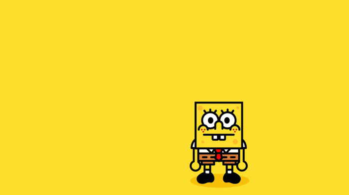 SpongeBob SquarePants, minimalism, simple background