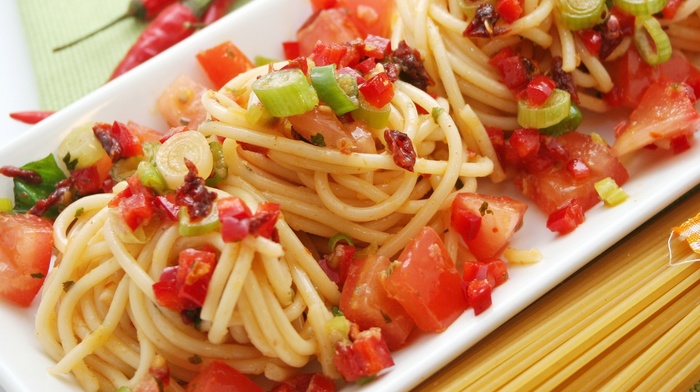 spaghetti, food, closeup
