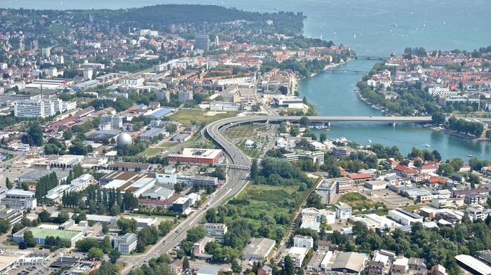 Lake Constance, aerial view, lake, Konstanz