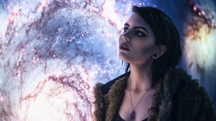 girl, celestial observer, model