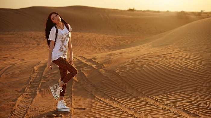 model, desert, girl