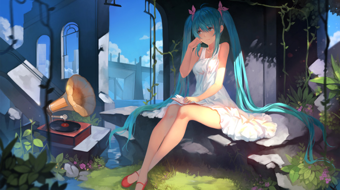 Hatsune Miku, Vocaloid, anime, anime girls