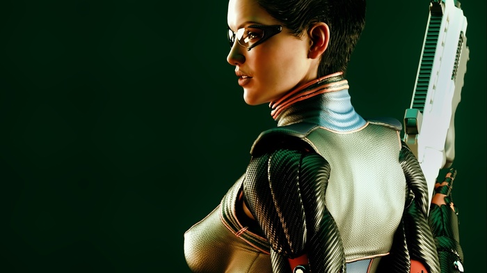 video games, Deus Ex Human Revolution, sideboob, artwork, girl